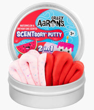 Load image into Gallery viewer, Crazy Aaron's - Watermelon/Birthday Cake Scentsory™ Duo Putty