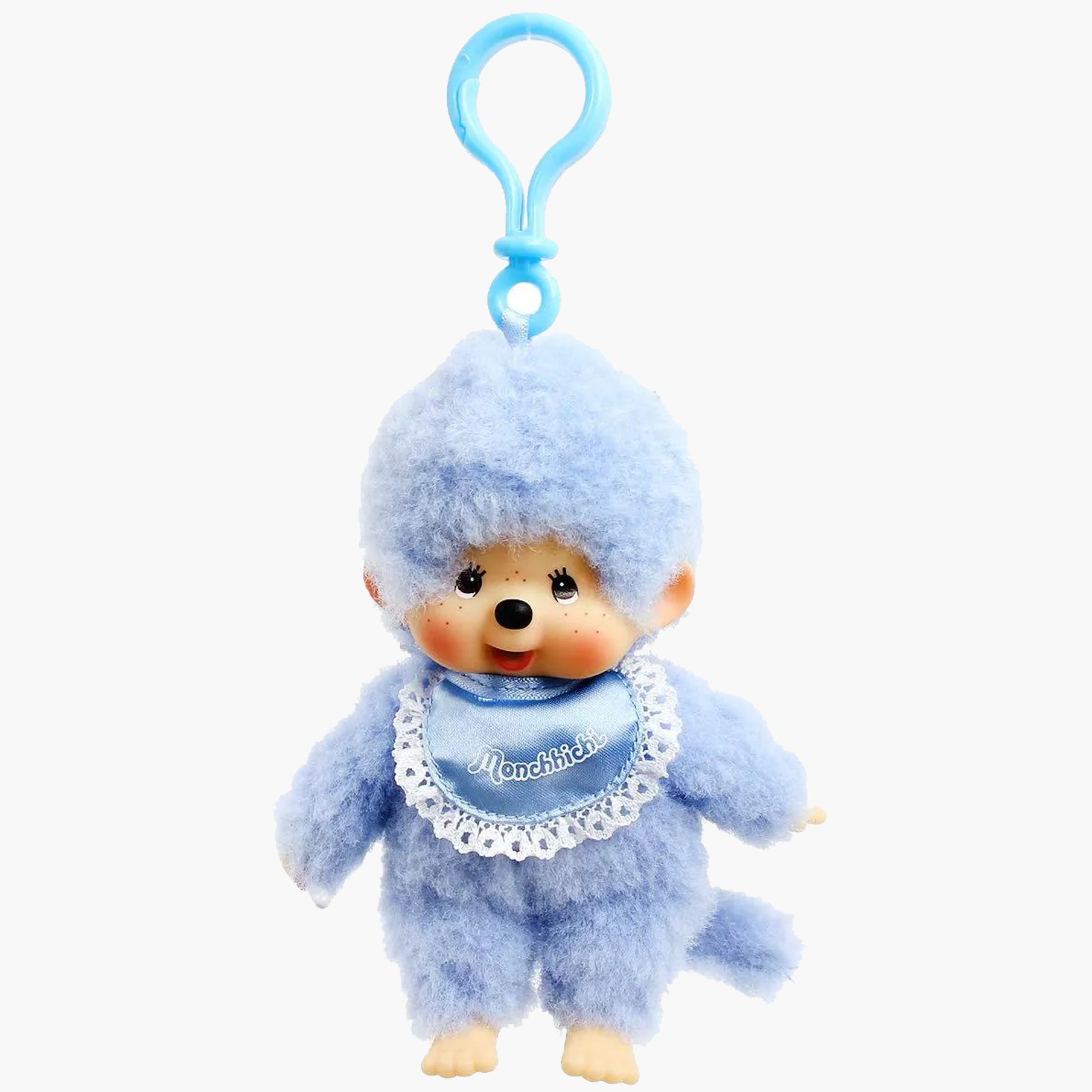 Monchhichi - Satin Lace Bib Plush Keychain - Blue – Pickaparty