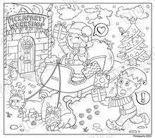 Load image into Gallery viewer, Pickaparty Winter Coloring Page PDF - (Digital Download)