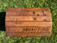 Load image into Gallery viewer, Hand Burned Wooden Storage Trunk - Studio Ghibli
