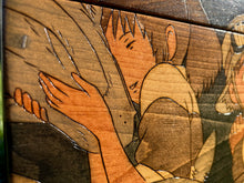 Load image into Gallery viewer, Hand Burned Wooden Storage Trunk - Studio Ghibli