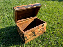 Load image into Gallery viewer, Hand Burned Wooden Storage Trunk - Studio Ghibli