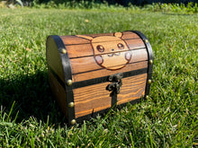Load image into Gallery viewer, Hand Burned Wooden Treasure Chest - Pikachu