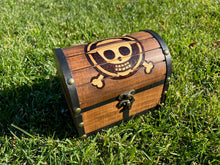 Load image into Gallery viewer, Hand Burned Wooden Treasure Chest - One Piece