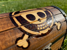 Load image into Gallery viewer, Hand Burned Wooden Treasure Chest - One Piece