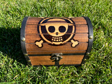 Load image into Gallery viewer, Hand Burned Wooden Treasure Chest - One Piece