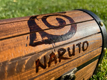 Load image into Gallery viewer, Hand Burned Wooden Treasure Chest - Naruto