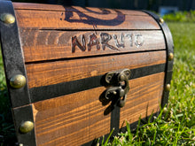 Load image into Gallery viewer, Hand Burned Wooden Treasure Chest - Naruto