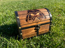 Load image into Gallery viewer, Hand Burned Wooden Treasure Chest - Darth Vader