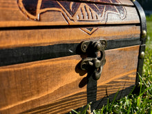 Load image into Gallery viewer, Hand Burned Wooden Treasure Chest - Darth Vader