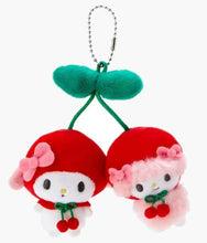 Load image into Gallery viewer, My Melody + My Sweet Piano Cherry Plush Brooch Keychain (Sanrio Japan)
