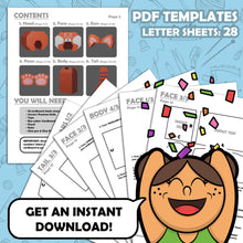 Load image into Gallery viewer, Red Panda Cardboard Costume Templates PDF - (Digital Download)