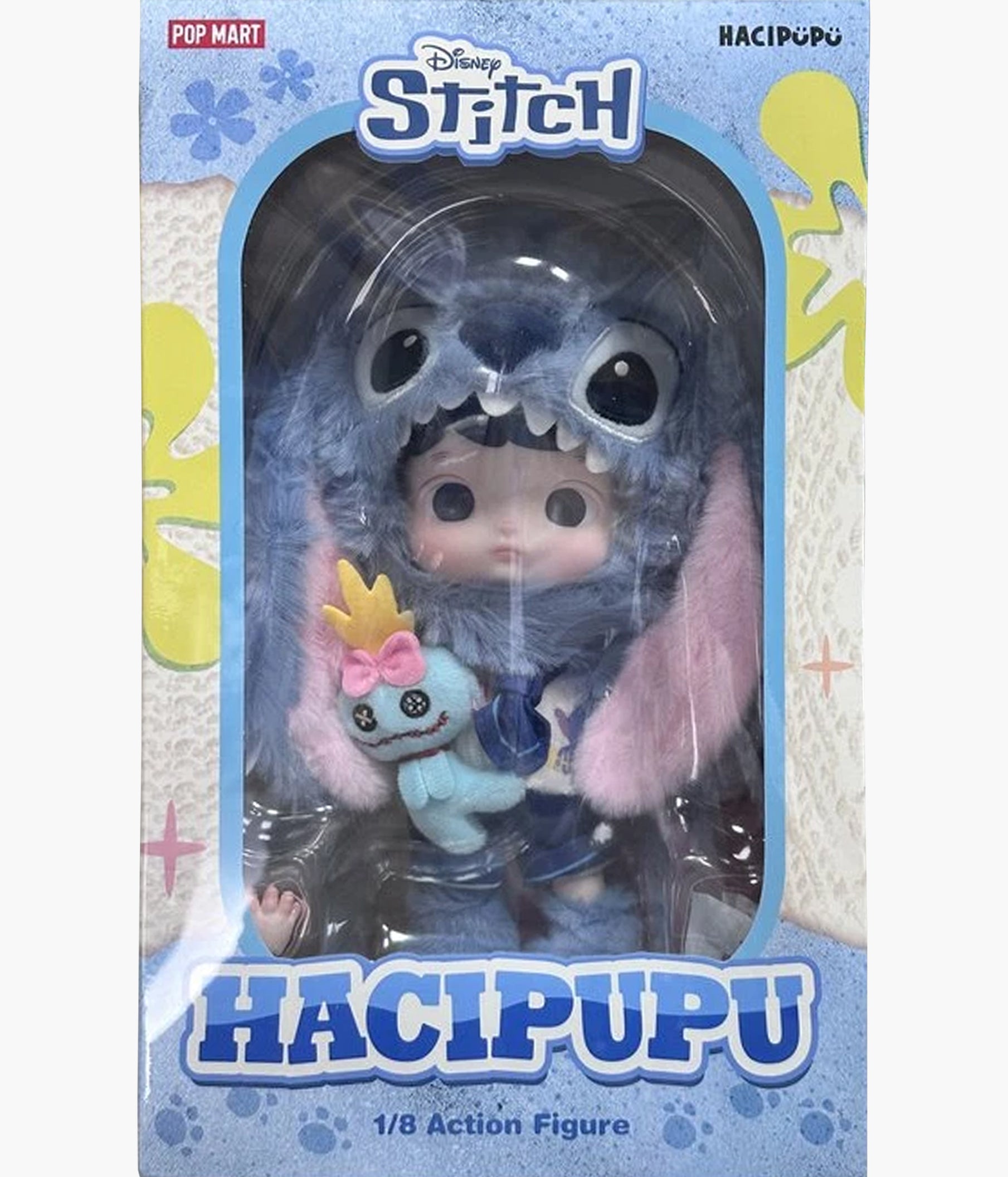 Popmart Hacipupu Stitch 1/8 Figure ハチププ Authentic POPMART HACIPUPU Stitch 1/8 Action Figure Toy
