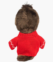 Load image into Gallery viewer, Monchhichi - Girl Dressed In Red Heart Sweater - 8"