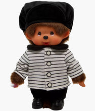Load image into Gallery viewer, Monchhichi - Striped Jacket Beret Boy Plush Doll
