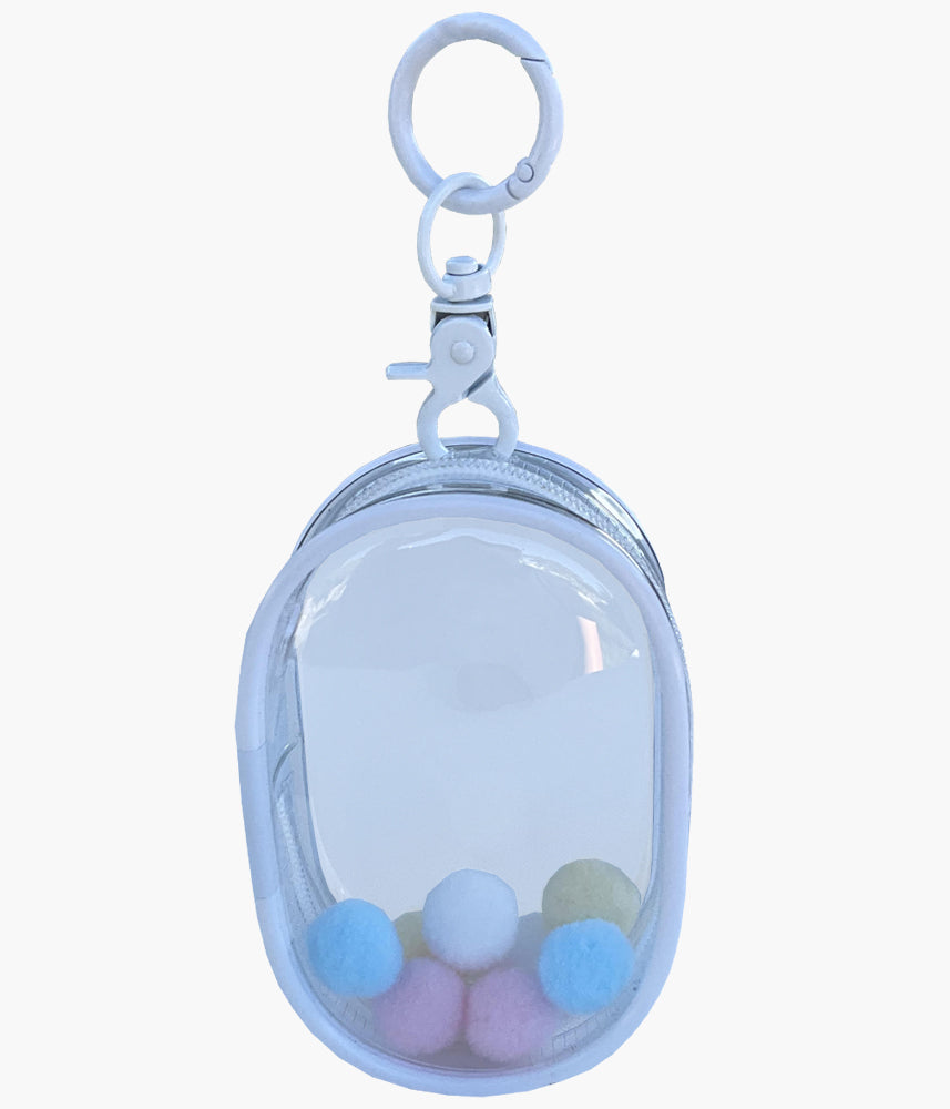 clear mini backpack keychain Travel Pouch – Pickaparty Vintage Fishing Reel Cardboard and the zipper closure Colour:Pink Bubblegum Little Neon Caddis Nymph