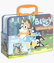 Load image into Gallery viewer, Bluey &amp; Family Tin Lunch Box with 24 Piece Puzzle
