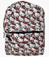 Load image into Gallery viewer, 16&quot; Hello Kitty All Over Print Canvas Backpack
