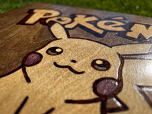 Load image into Gallery viewer, Hand Burned Wooden Storage Box - Pokemon Pikachu
