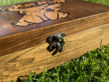 Load image into Gallery viewer, Hand Burned Wooden Storage Box - Pokemon Pikachu
