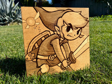 Load image into Gallery viewer, Hand Burned Wooden Plaque - Toon Link
