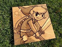 Load image into Gallery viewer, Hand Burned Wooden Plaque - Toon Link
