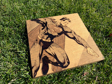 Load image into Gallery viewer, Hand Burned Wooden Plaque - Superman
