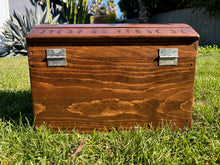 Load image into Gallery viewer, Hand Burned Wooden Storage Trunk - The Legend of Zelda
