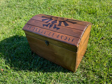 Load image into Gallery viewer, Hand Burned Wooden Storage Trunk - The Legend of Zelda
