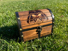 Load image into Gallery viewer, Hand Burned Wooden Treasure Chest - Darth Vader
