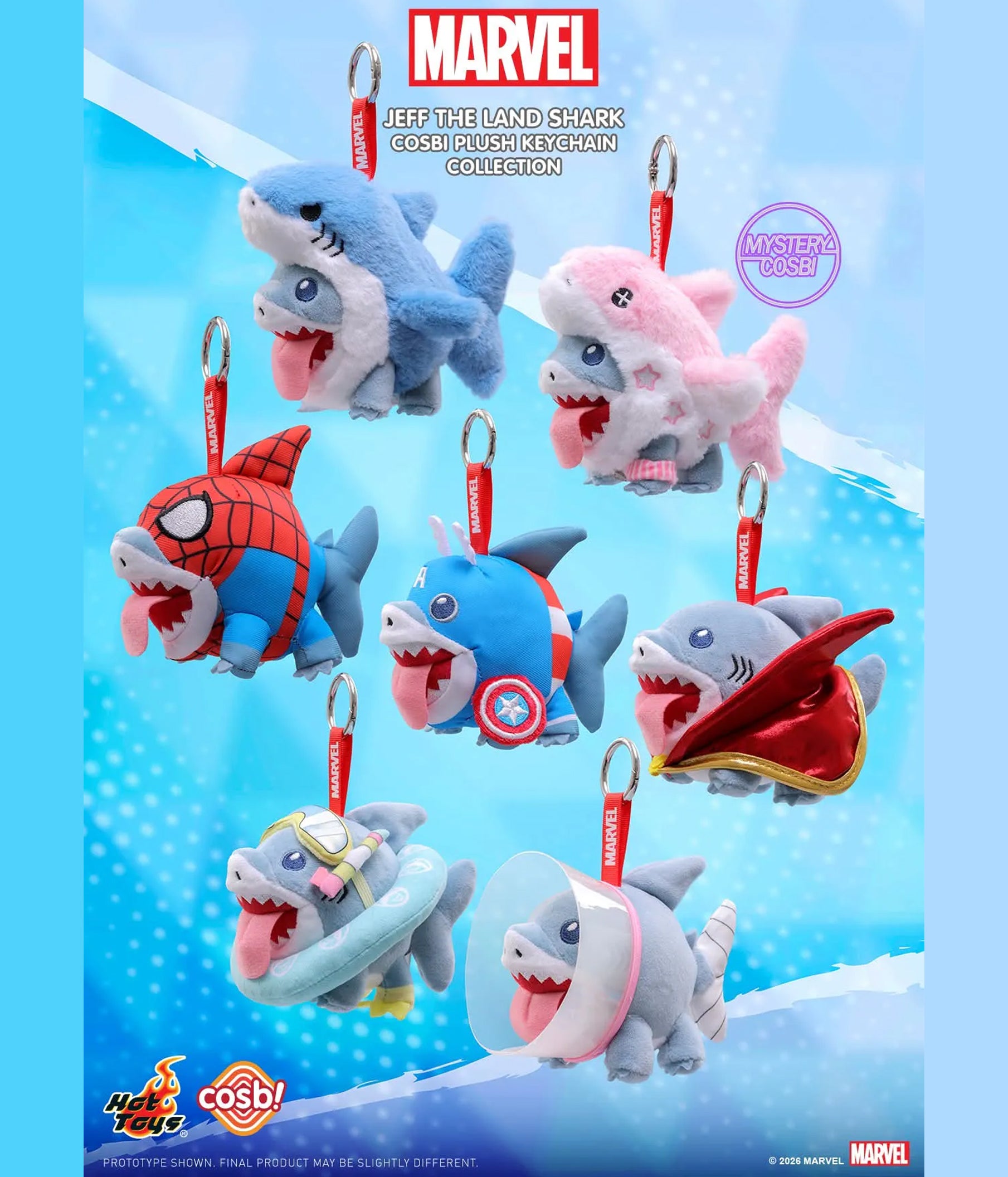 Marvel - Jeff The Land Shark Plush Keychain - Blind Box – Pickaparty