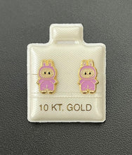 Load image into Gallery viewer, Labubu - 10KT. Gold Earring Collection
