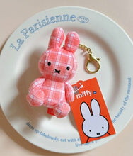 Load image into Gallery viewer, Miffy - Plush Plaid Keychain - Pink

