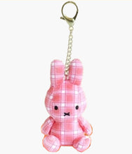 Load image into Gallery viewer, Miffy - Plush Plaid Keychain - Pink
