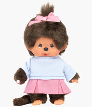 Load image into Gallery viewer, Monchhichi - Pink Skirt Girl Plush
