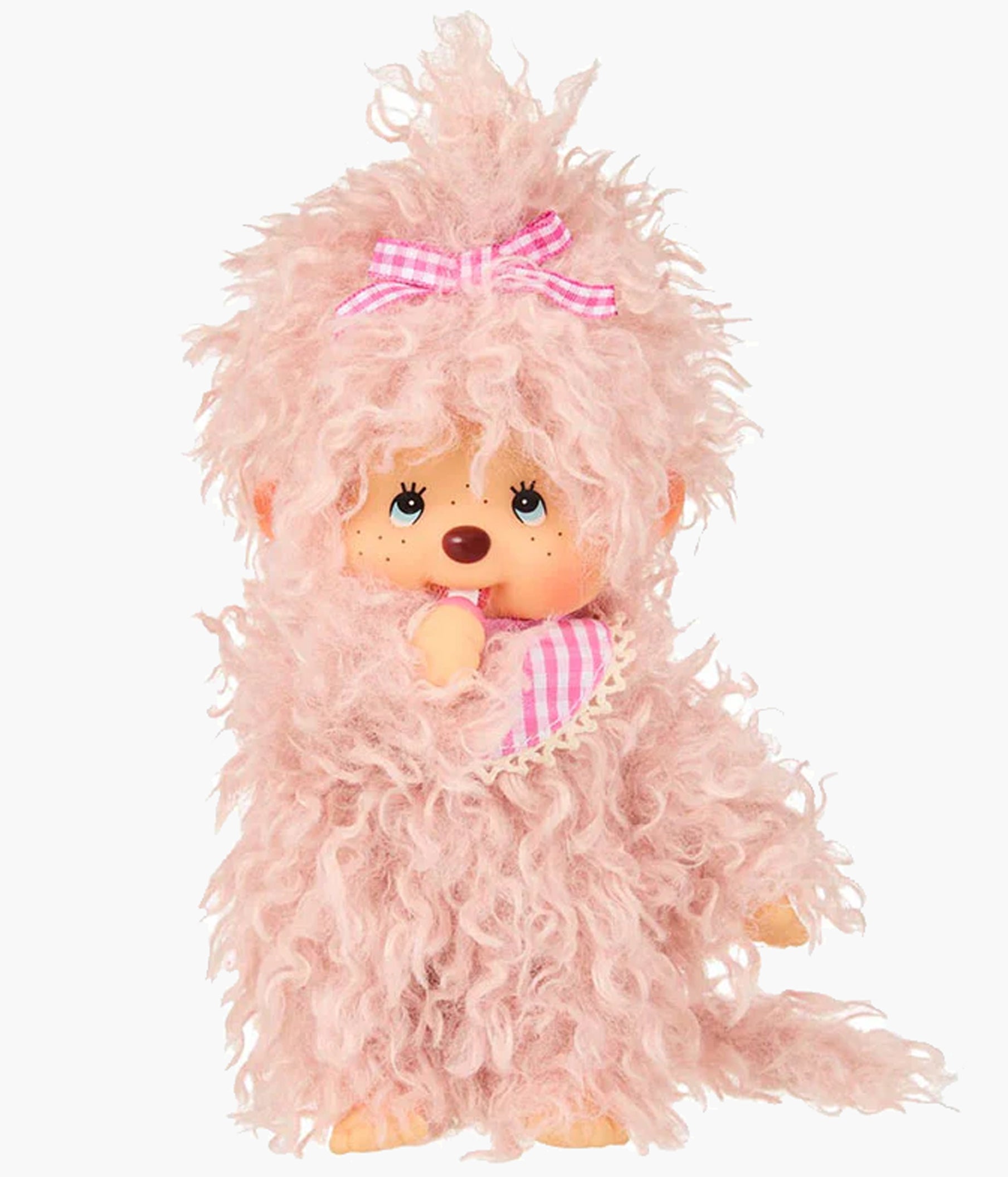 Monchhichi - Fluffy Pink Beige Girl - 8