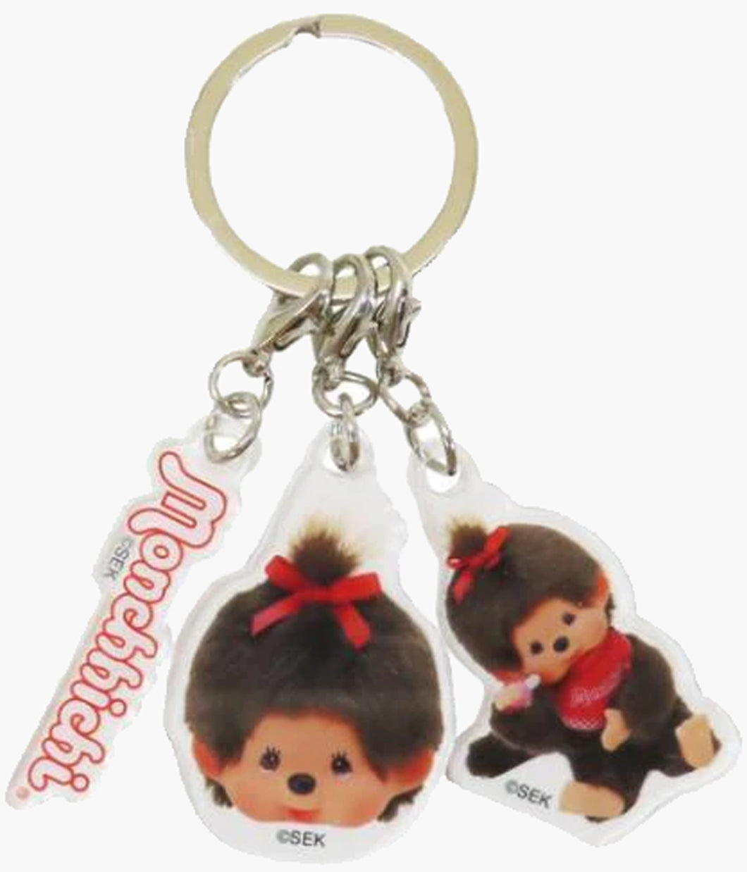 Monchhichi - 3-Part Girl Acrylic Keychain Set