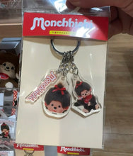 Load image into Gallery viewer, Monchhichi - 3-Part Girl Acrylic Keychain Set
