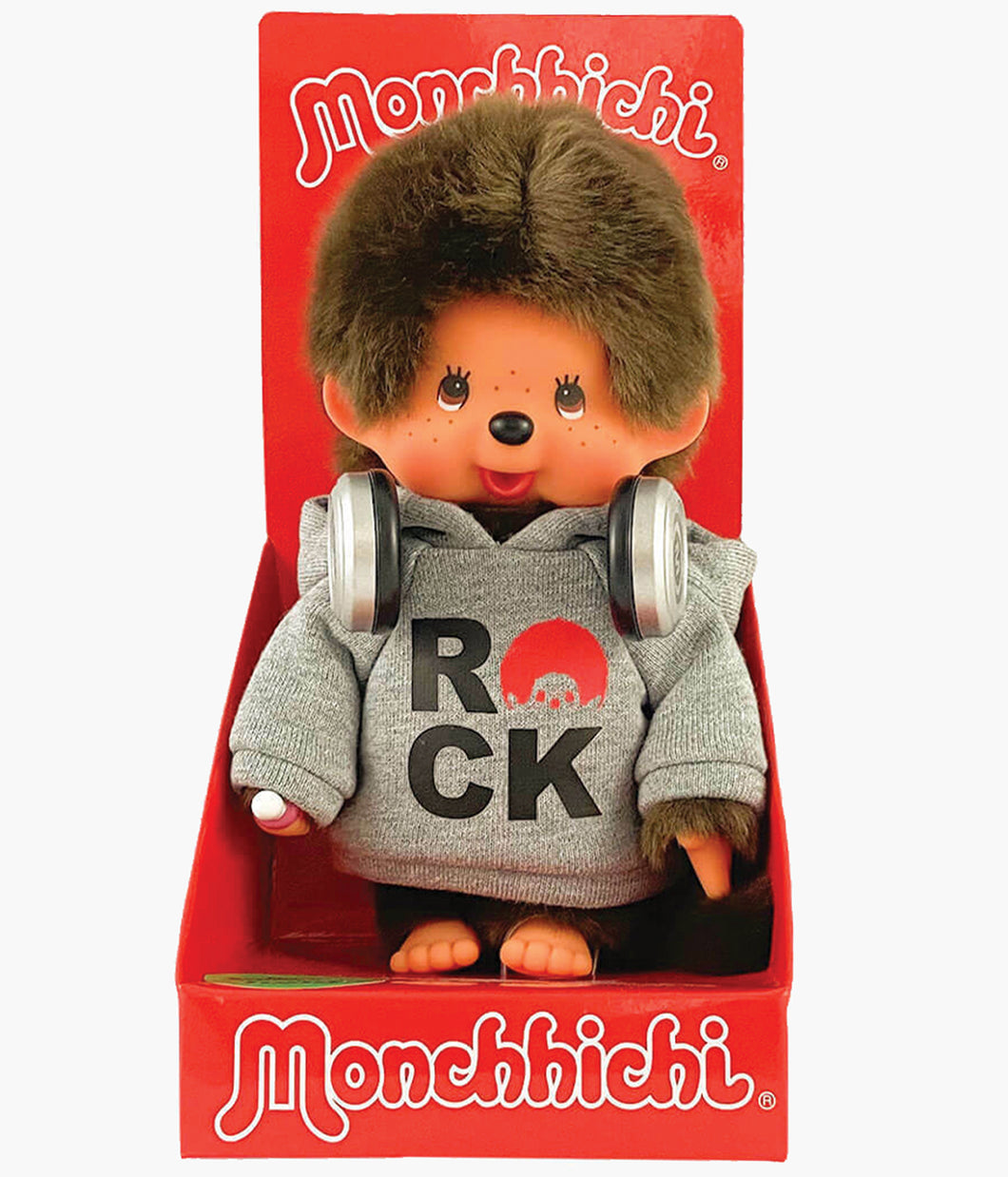 Monchhichi - ROCK Hoodie + Headset Boy - 8 Inch Plush