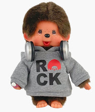 Load image into Gallery viewer, Monchhichi - ROCK Hoodie + Headset Boy - 8 Inch Plush
