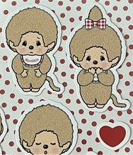 Load image into Gallery viewer, Monchhichi - Furry Flocked Sticker Sheets
