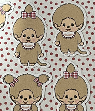 Load image into Gallery viewer, Monchhichi - Furry Flocked Sticker Sheets
