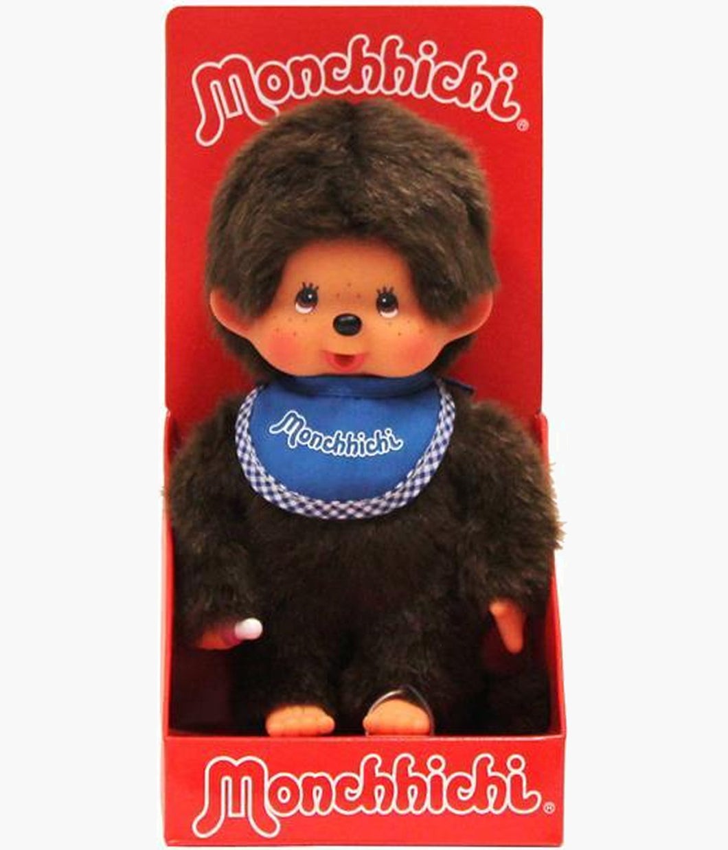 Monchhichi - Blue Bib Boy - 8 Inch Plush