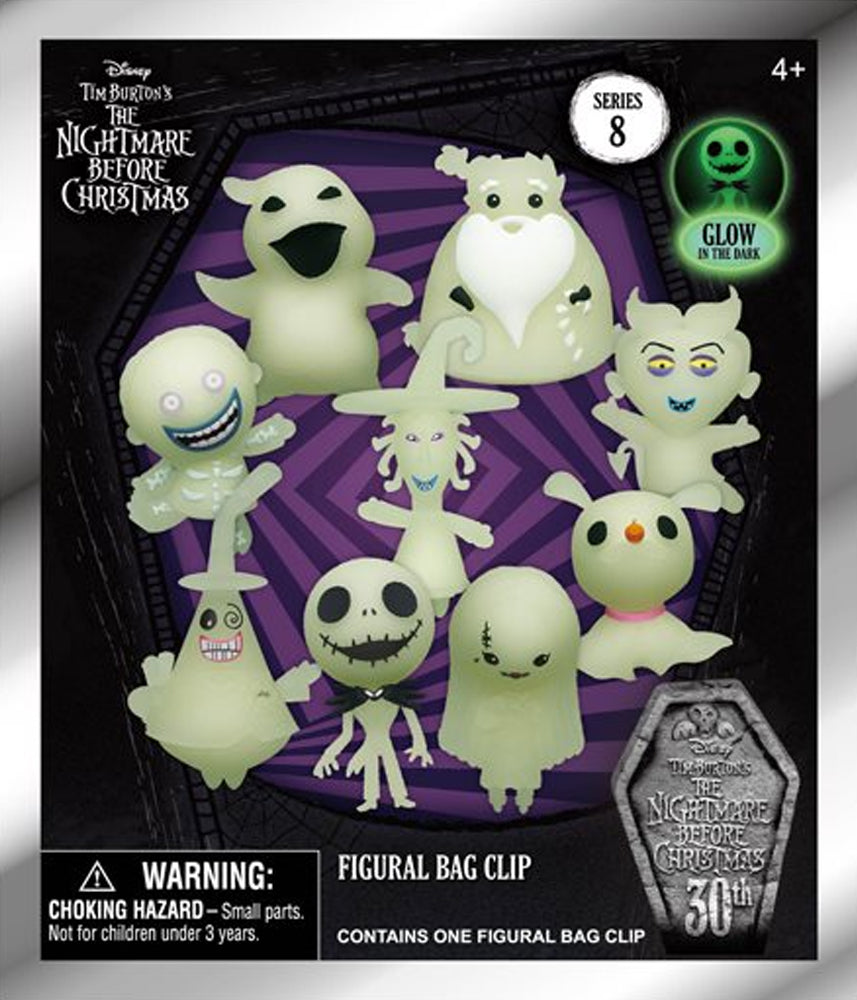 Nightmare Before Christmas - Series 8 - 3D Foam Bag Clip (Glow In The Dark)