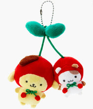 Load image into Gallery viewer, Pompompurin + Muffin Cherry Plush Brooch Keychain (Sanrio Japan)
