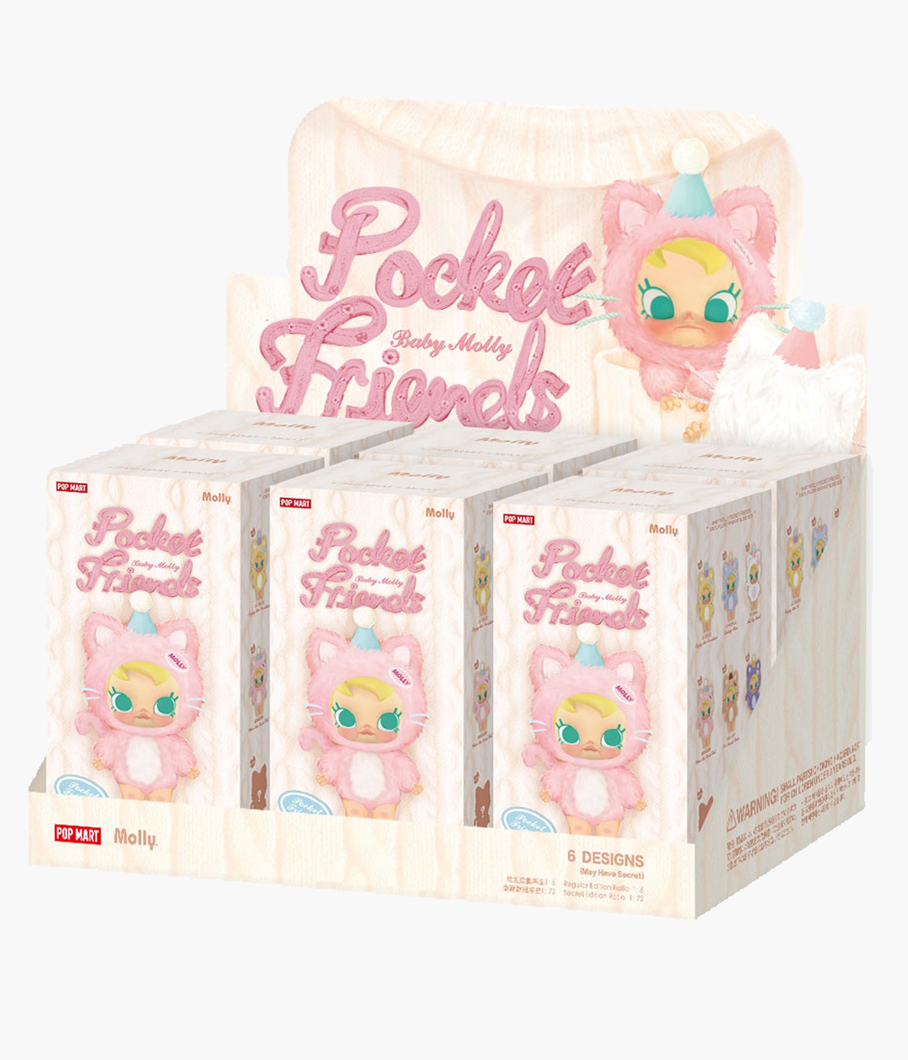 Pocket Friends Baby Molly ぬいぐるみ1個 2️⃣ Baby Molly Pocket Friends Series Vinyl Plush Pendant – Art