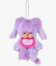 Load image into Gallery viewer, Monchhichi × 475 Shinako Raver Girl Scented Plush Keychain - Japan
