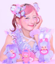 Load image into Gallery viewer, Monchhichi × 475 Shinako Raver Girl Scented Plush Keychain - Japan
