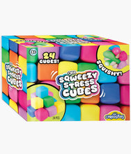Load image into Gallery viewer, Sqweezy Stress Cubes Fidget Squishy 24 Pack
