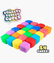 Load image into Gallery viewer, Sqweezy Stress Cubes Fidget Squishy 24 Pack
